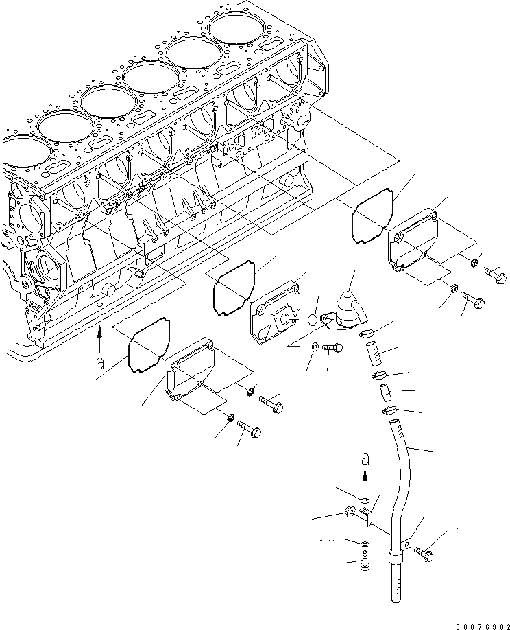 Схема запчастей Komatsu SAA6D170E-3C-8 - КРЫШКА ТОЛКАТЕЛЕЙ КЛАПАНА И САПУН (СПЕЦ-Я ДЛЯ ОЧ. ПЛОХ. ТОПЛИВА)(С V.H.M.S.)(№7-) ДВИГАТЕЛЬ