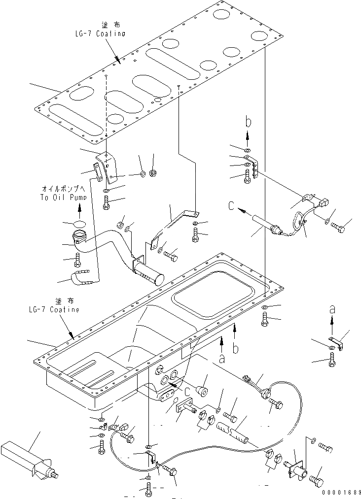 Схема запчастей Komatsu SAA6D170E-3C-8 - МАСЛЯНЫЙ ПОДДОН И ВСАСЫВАЮЩИЙ ПАТРУБОК (МОРОЗОУСТОЙЧИВ. СПЕЦИФИКАЦИЯ.)(№8-7) ДВИГАТЕЛЬ