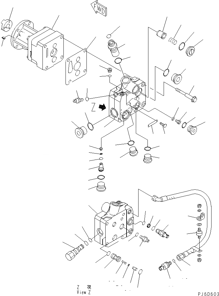Схема запчастей Komatsu SAA6D170E-3C-8 - ТОПЛ. НАСОС (ВНУТР. ЧАСТИ)(№-7) ДВИГАТЕЛЬ