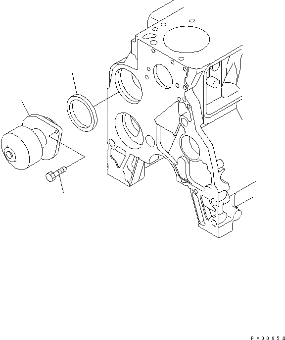 Схема запчастей Komatsu SAA6D102E-2A-8 - ВОДЯНАЯ ПОМПА(№9-) ДВИГАТЕЛЬ