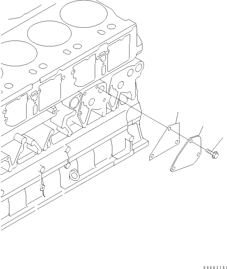 Схема запчастей Komatsu SAA6D140E-3N-8 - МАСЛ. ФИЛЬТР ПЛАСТИНА(№8-) ДВИГАТЕЛЬ