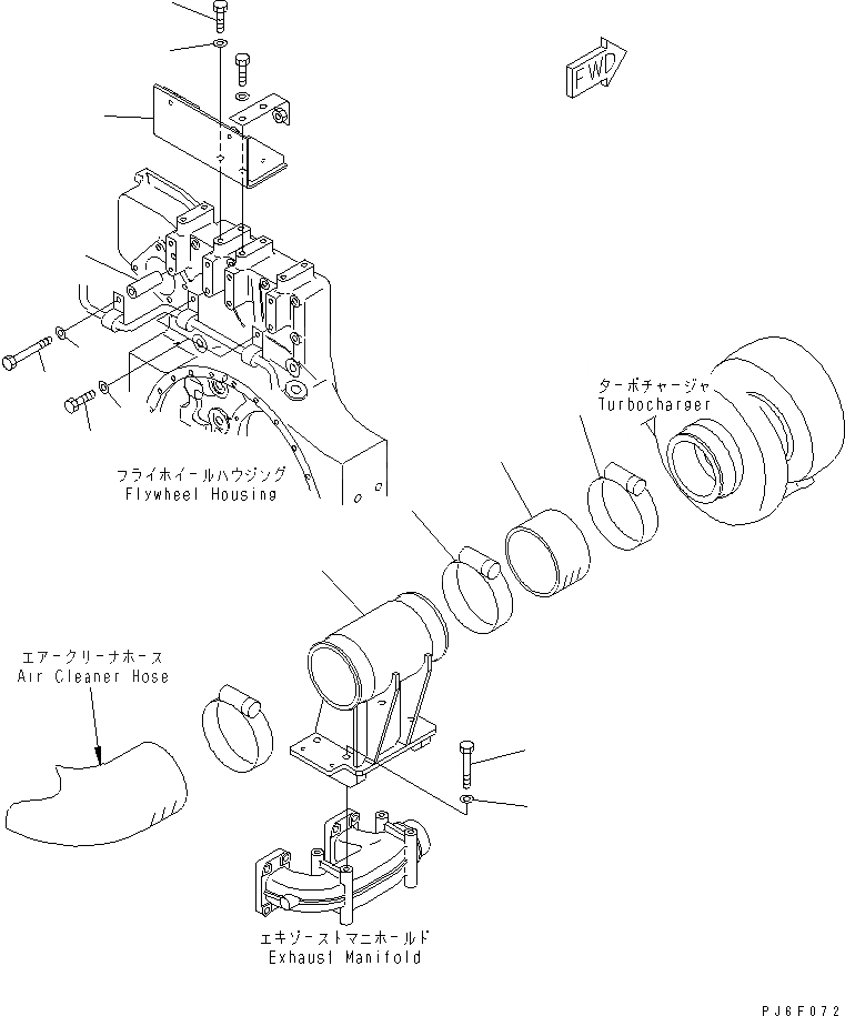 Схема запчастей Komatsu SAA6D170E-3E-8 - ВОЗДУХООЧИСТИТЕЛЬ ТРУБЫ (ТРОПИЧЕСКАЯ СПЕЦИФИКАЦИЯ)(№-) ДВИГАТЕЛЬ