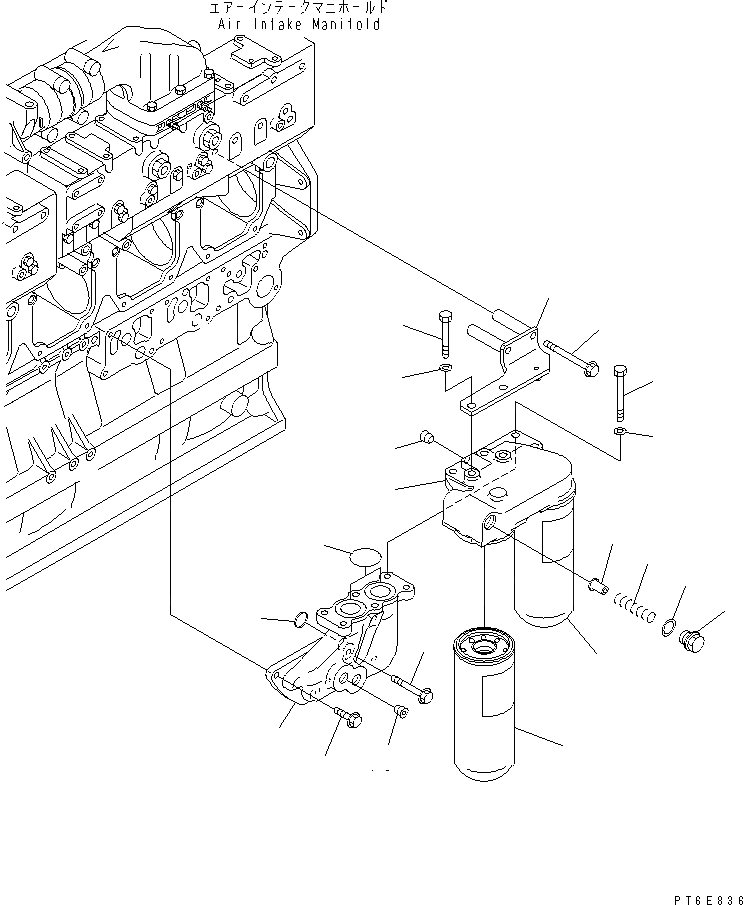 Схема запчастей Komatsu SAA6D170E-3E-8 - МАСЛ. ФИЛЬТР(№-) ДВИГАТЕЛЬ