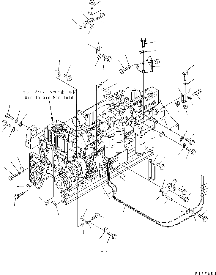 Схема запчастей Komatsu SAA6D170E-3E-8 - ЭЛЕКТРОПРОВОДКА (/) УПРАВЛЯЮЩ. КЛАПАН И ДАТЧИК (С ВОДООТДЕЛИТЕЛЕМ)(№-) ДВИГАТЕЛЬ