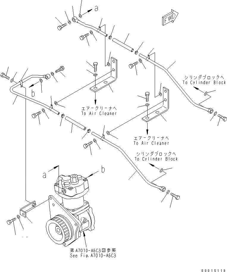 Схема запчастей Komatsu SAA6D170E-3E-8 - КОМПРЕССОР (ВОДН. ГИДРОЛИНИЯ) (БЕЗ АНТИКОРРОЗ. ЭЛЕМЕНТА) (/)(№9-) ДВИГАТЕЛЬ