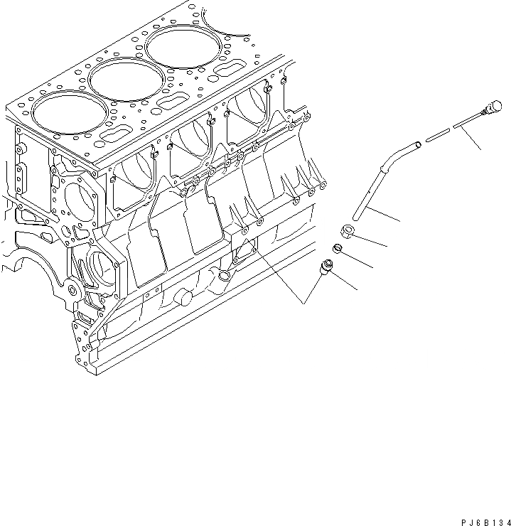 Схема запчастей Komatsu SAA6D170E-3D-8 - МАСЛ. ЩУП(№-) ДВИГАТЕЛЬ