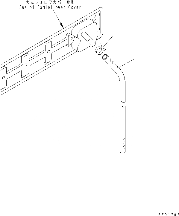 Схема запчастей Komatsu SAA6D102E-2BB-8 - ПАТРУБКИ САПУНА(№-) ДВИГАТЕЛЬ