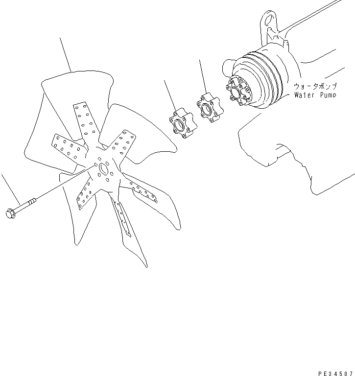 Схема запчастей Komatsu SAA6D108E-2B-H8 - ВЕНТИЛЯТОР ОХЛАЖДЕНИЯ(№-7) ДВИГАТЕЛЬ