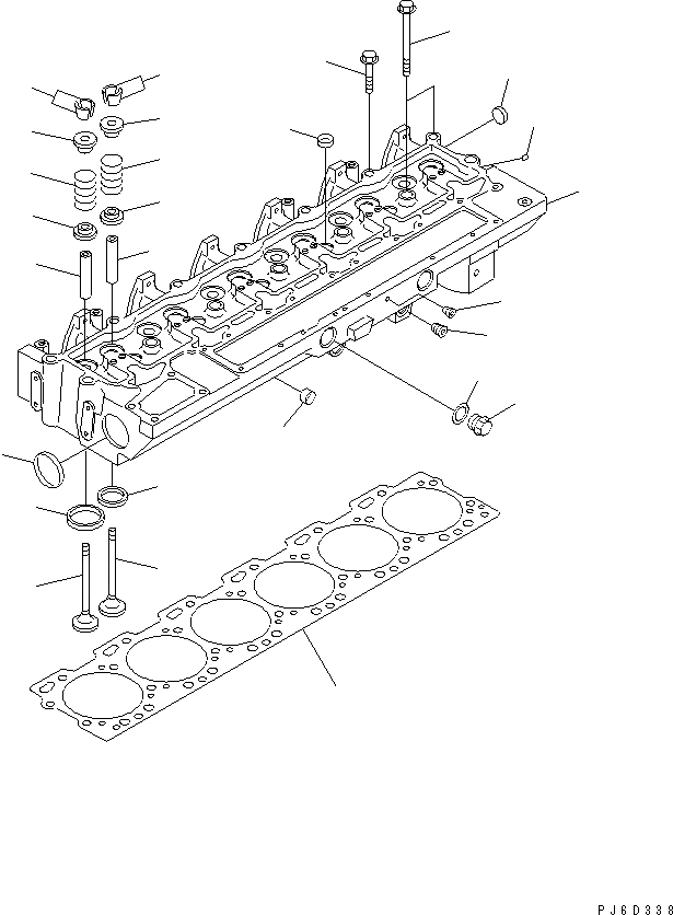 Схема запчастей Komatsu SAA6D114E-2A-KU - ГОЛОВКА ЦИЛИНДРОВ ДВИГАТЕЛЬ