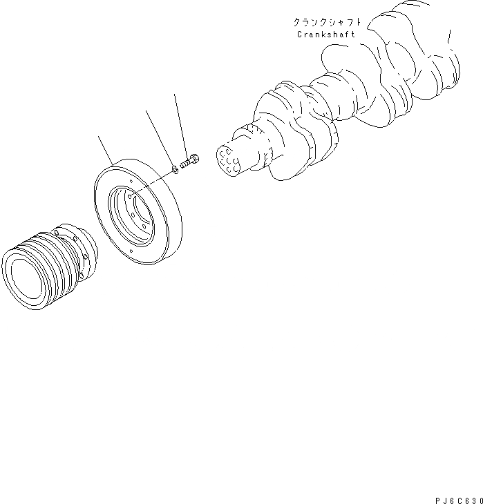 Схема запчастей Komatsu SAA6D140E-3G - ДЕМПФЕР ДВИГАТЕЛЬ