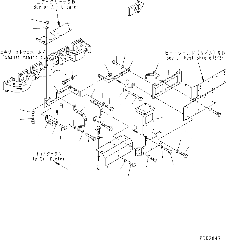 Схема запчастей Komatsu SAA6D170E-2D - ТЕРМОЗАЩИТА (/) (ДЛЯ ВЫПУСКНОЙ КОЛЛЕКТОР И TURBOCHAGER)(№79-) ДВИГАТЕЛЬ