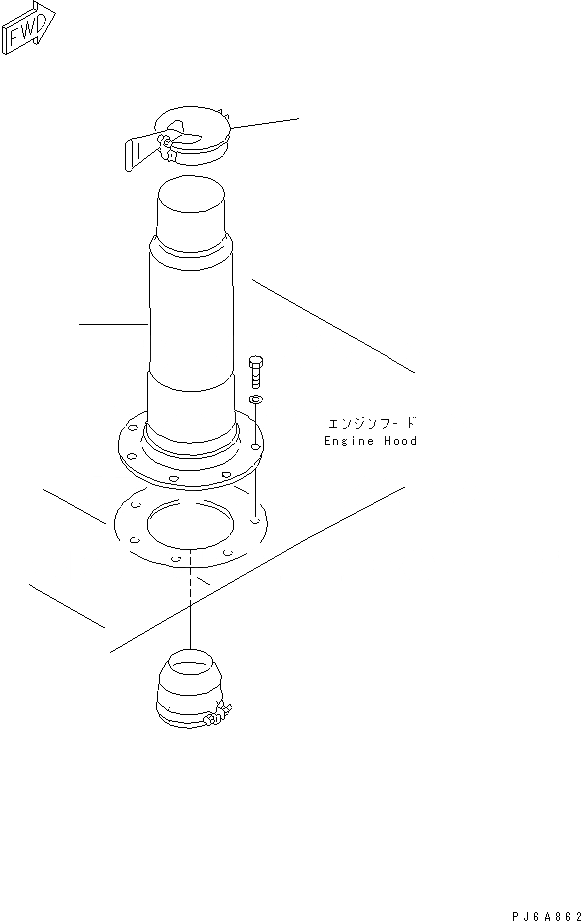 Схема запчастей Komatsu SAA6D170E-2D - ВЫХЛОПНАЯ ТРУБА (E.C. REGULATION)(№79-) ДВИГАТЕЛЬ