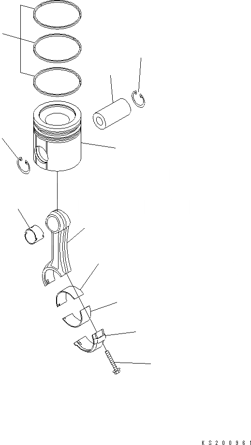 Схема запчастей Komatsu SAA6D102E-2-PW - ПОРШЕНЬ(№-) AA ДВИГАТЕЛЬ