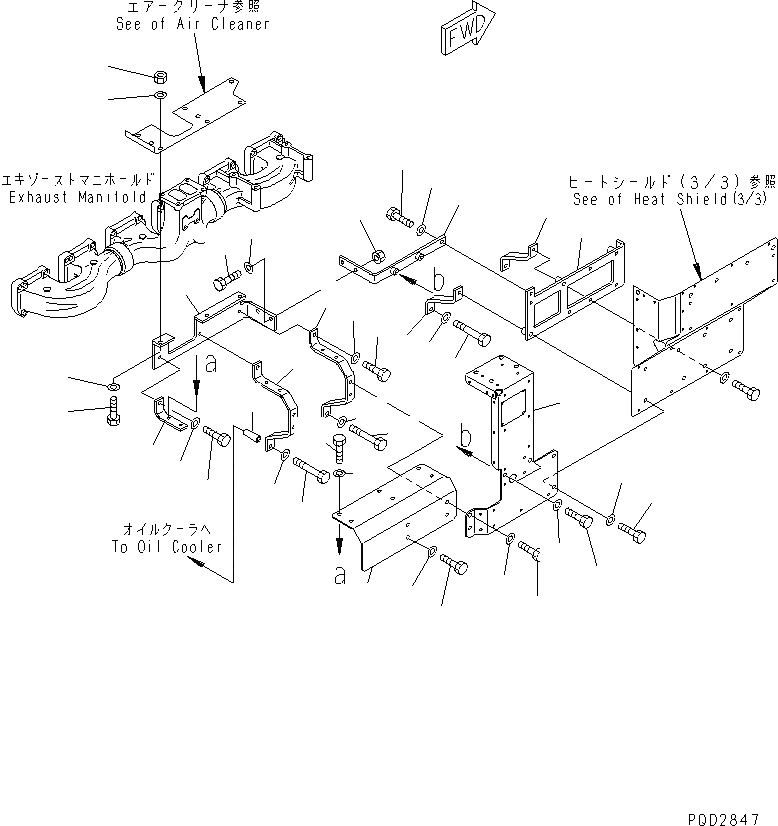 Схема запчастей Komatsu SAA6D170E-2D - ТЕРМОЗАЩИТА (/) (ДЛЯ ВЫПУСКНОЙ КОЛЛЕКТОР И TURBOCHAGER)(№79-) ДВИГАТЕЛЬ