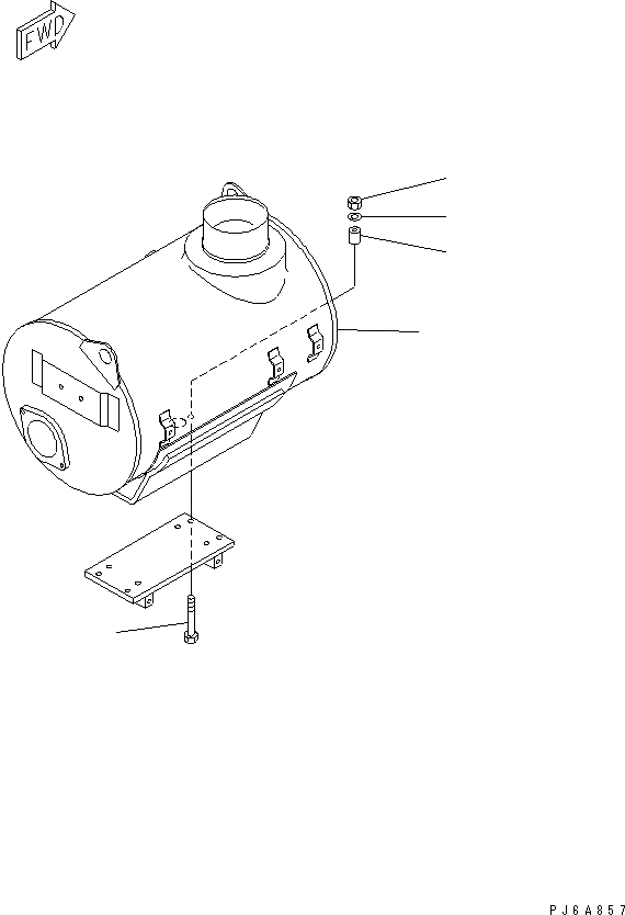 Схема запчастей Komatsu SAA6D170E-2D - ГЛУШИТЕЛЬ (E.C. REGULATION)(№79-) ДВИГАТЕЛЬ