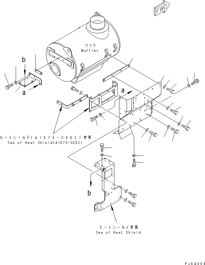 Схема запчастей Komatsu SAA6D170E-2D-55 - ТЕРМОЗАЩИТА (ДЛЯ ГЛУШИТЕЛЬ) (ТРОПИЧЕСКАЯ СПЕЦИФИКАЦИЯ)(№79-) ДВИГАТЕЛЬ