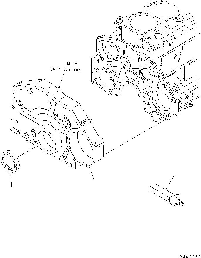 Схема запчастей Komatsu SAA6D125E-3K-8K - ПЕРЕДН. COVER(№78-) ДВИГАТЕЛЬ