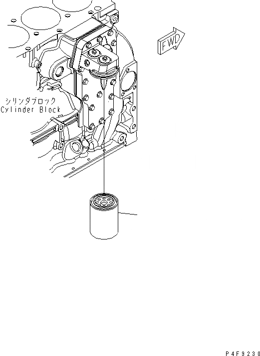 Схема запчастей Komatsu SAA6D107E-1 - МАСЛ. ФИЛЬТР ДВИГАТЕЛЬ