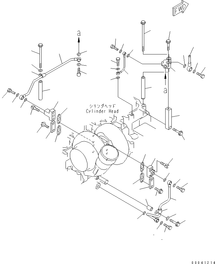 Схема запчастей Komatsu SAA6D140E-5F-KU - ТУРБОНАГНЕТАТЕЛЬ ВОДН. ГИДРОЛИНИЯ ДВИГАТЕЛЬ