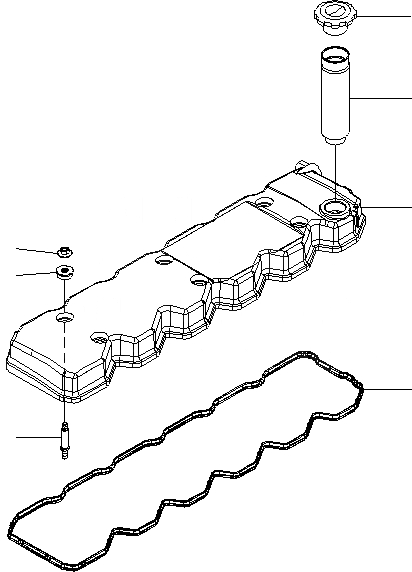Схема запчастей Komatsu SAA6D107E-1G-WK - КРЫШКА ГОЛОВКИ ДВИГАТЕЛЬ