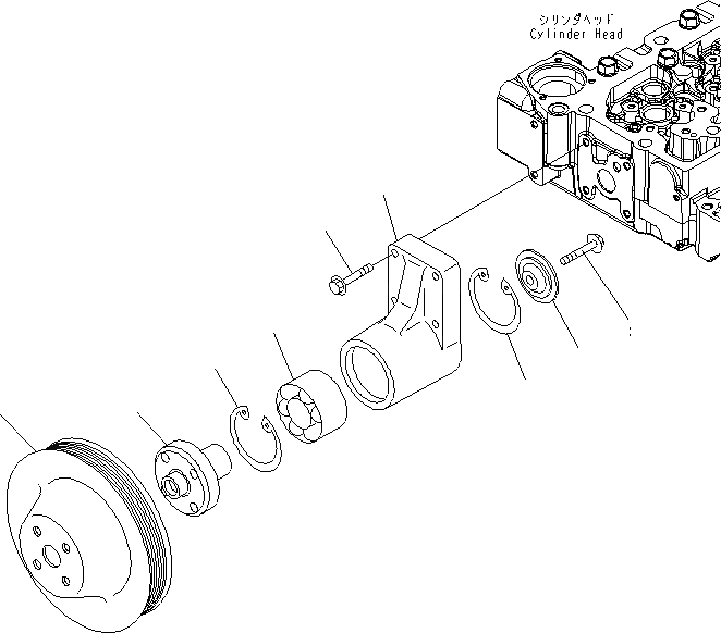 Схема запчастей Komatsu SAA6D107E-1G-WK - ВЕНТИЛЯТОР ОХЛАЖДЕНИЯ ПРИВОДН. ШКИВ(№7-) ДВИГАТЕЛЬ