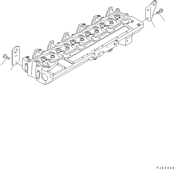 Схема запчастей Komatsu SAA6D114E-2A - ПОДВЕСН. КРОНШТЕЙН ДВИГАТЕЛЬ