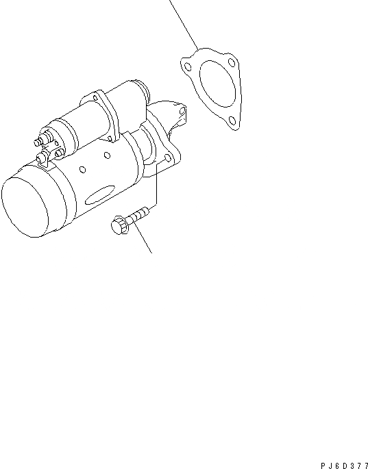 Схема запчастей Komatsu SAA6D114E-2A - СТАРТЕР КРЕПЛЕНИЕ ДВИГАТЕЛЬ