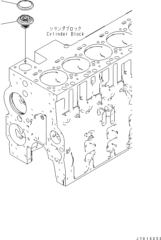 Схема запчастей Komatsu SAA6D114E-2A-A - ТЕРМОСТАТ(№88-) ДВИГАТЕЛЬ