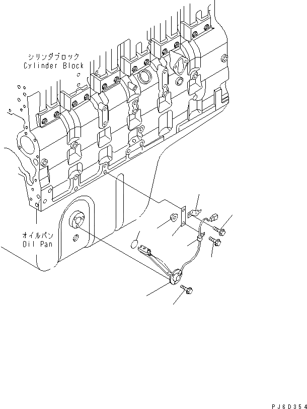 Схема запчастей Komatsu SAA6D114E-2A-A - ДАТЧИК УР-НЯ МАСЛА ДВИГАТЕЛЬ