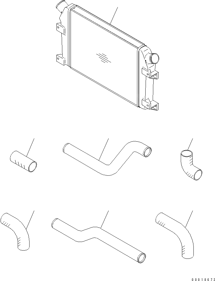 Схема запчастей Komatsu SAA6D114E-2A-A - ПОСЛЕОХЛАДИТЕЛЬ(№87-) ДВИГАТЕЛЬ