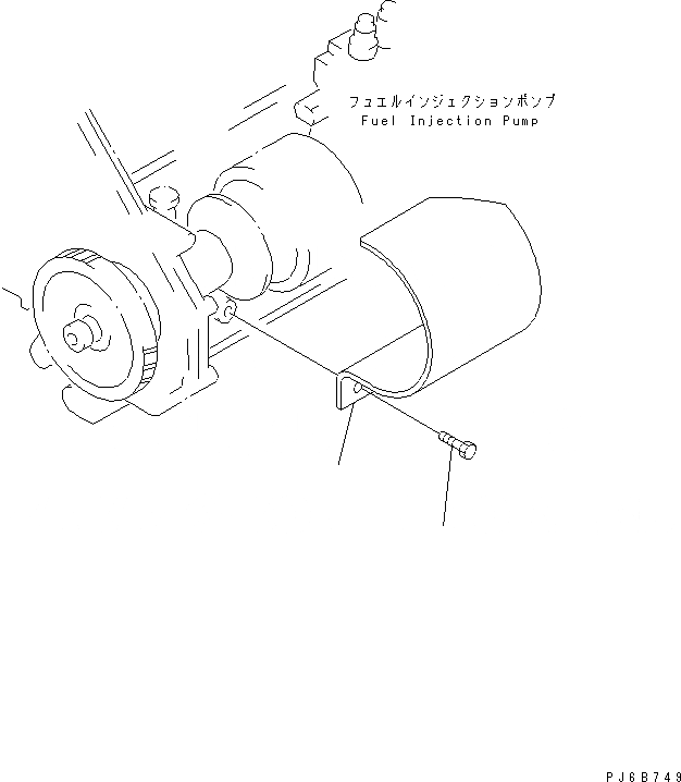 Схема запчастей Komatsu SAA6D125E-3H-8M - ЗАЩИТА (ДЛЯ ПРИВОД ТОПЛ. НАСОСА)(№-) ДВИГАТЕЛЬ