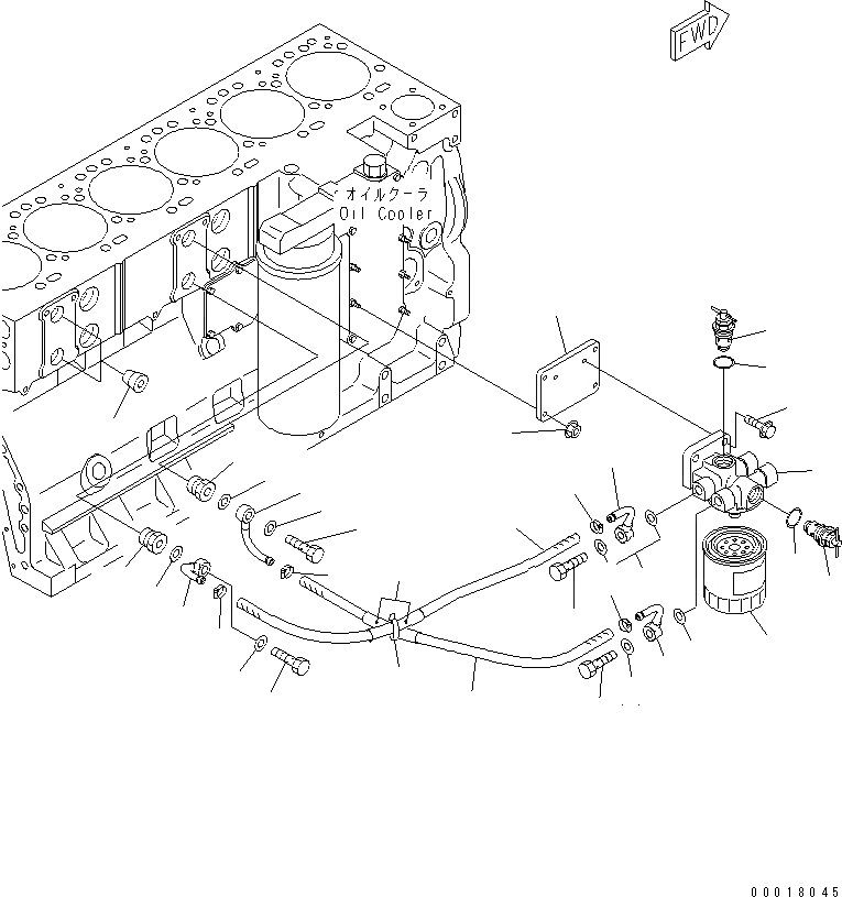Схема запчастей Komatsu SAA6D114E-2CC-8W - АНТИКОРРОЗ. ЭЛЕМЕНТ(№8989-) ДВИГАТЕЛЬ