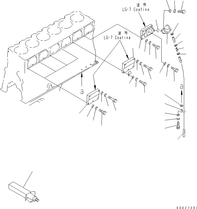 Схема запчастей Komatsu SAA6D170E-2A-8 - КРЫШКА ТОЛКАТЕЛЕЙ КЛАПАНА И САПУН (ДЛЯ VHMS)(№-) ДВИГАТЕЛЬ