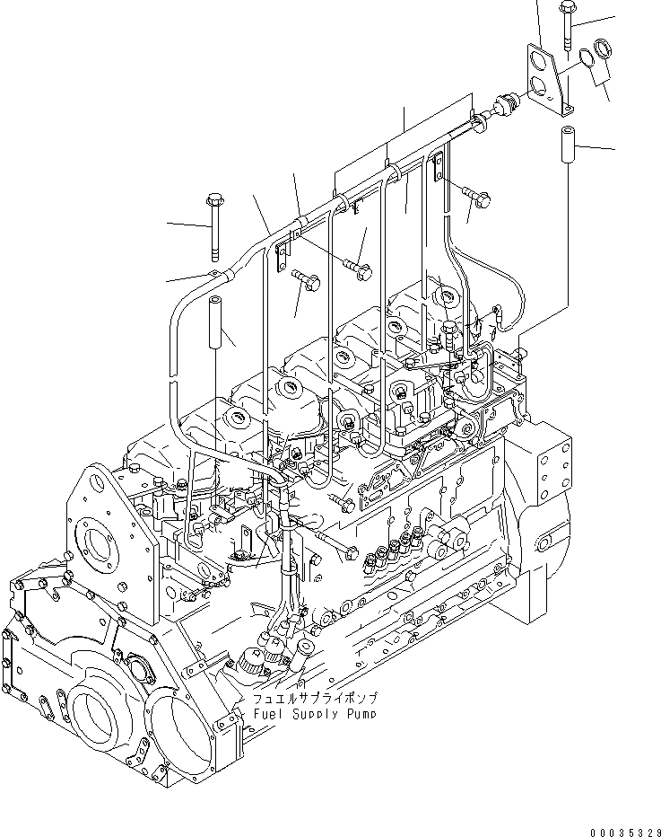 Схема запчастей Komatsu SAA6D125E-3L-8A - ЭЛЕКТРОПРОВОДКА (/) СИЛОВАЯ ПЕРЕДАЧА Э/ПРОВОДКА(№8-) ДВИГАТЕЛЬ