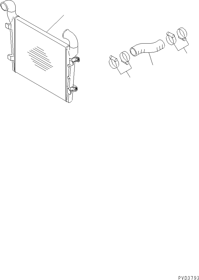 Схема запчастей Komatsu SAA6D170E-2C-8 - ПОСЛЕОХЛАДИТЕЛЬ(№8-) ДВИГАТЕЛЬ