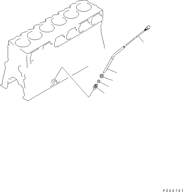 Схема запчастей Komatsu SAA6D170E-2C-8 - МАСЛ. ЩУП(№7-) ДВИГАТЕЛЬ