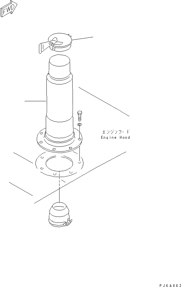 Схема запчастей Komatsu SAA6D170E-2D-8 - ВЫХЛОПНАЯ ТРУБА (EC REGULATION)(№79-) ДВИГАТЕЛЬ