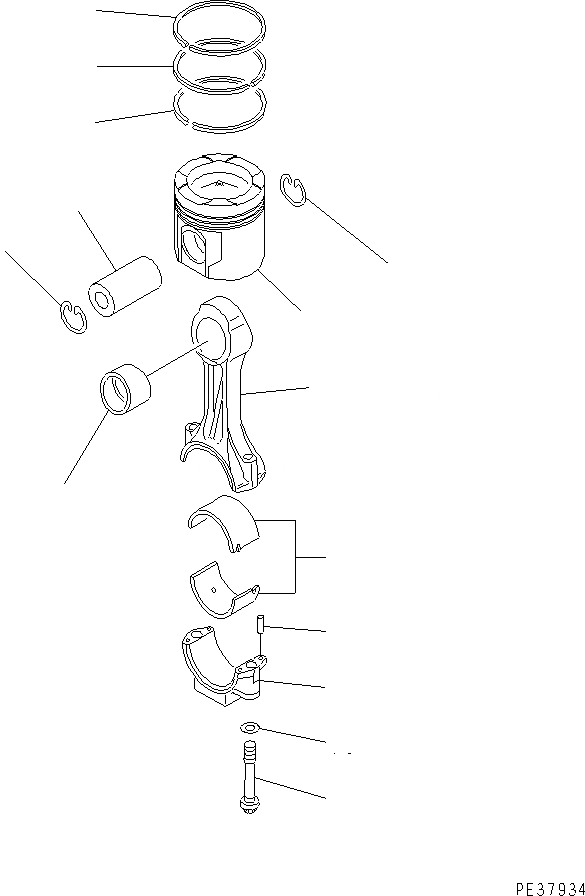 Схема запчастей Komatsu SAA6D170E-3BC-8C - ПОРШЕНЬ ДВИГАТЕЛЬ