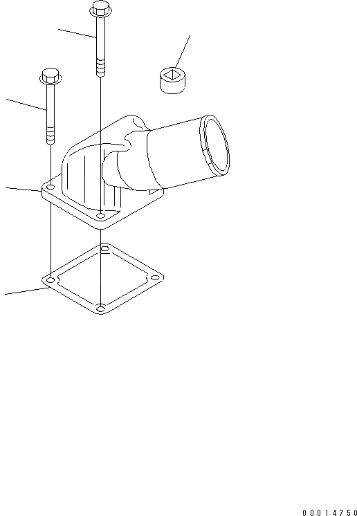 Схема запчастей Komatsu SAA6D102E-2-PW - ВОЗД. СОЕДИН-Е(№-) ДВИГАТЕЛЬ