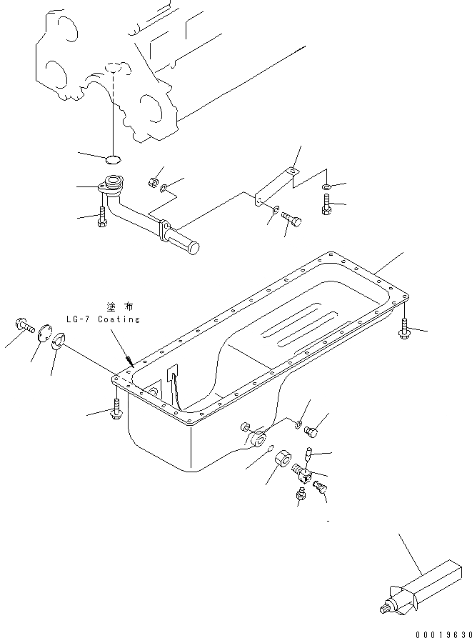 Схема запчастей Komatsu SAA6D125E-3L-8A - МАСЛЯНЫЙ ПОДДОН И ВСАСЫВАЮЩИЙ ПАТРУБОК(№8-) ДВИГАТЕЛЬ