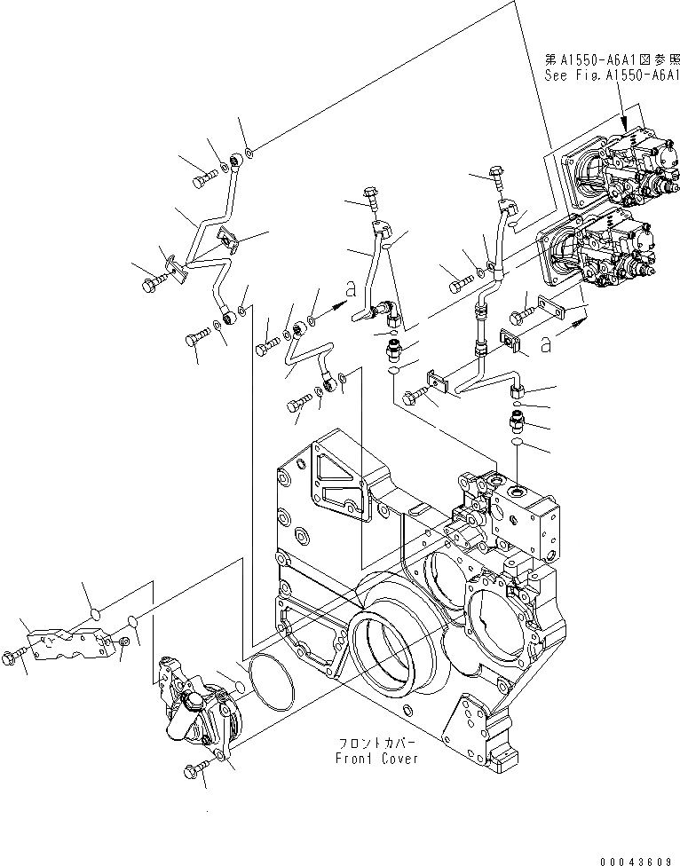 Схема запчастей Komatsu SAA6D170E-5C - ВЫПУСКН. GAS RECIRCULATION (/) (EGR КЛАПАН СМАЗЫВ. НАСОС И ТРУБЫ) ДВИГАТЕЛЬ