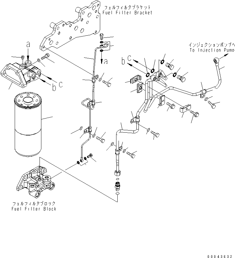 Схема запчастей Komatsu SAA6D170E-5C - ТОПЛИВН. ФИЛЬТР. (PRE-ФИЛЬТР.ING ДОПОЛН.) (/) ДВИГАТЕЛЬ
