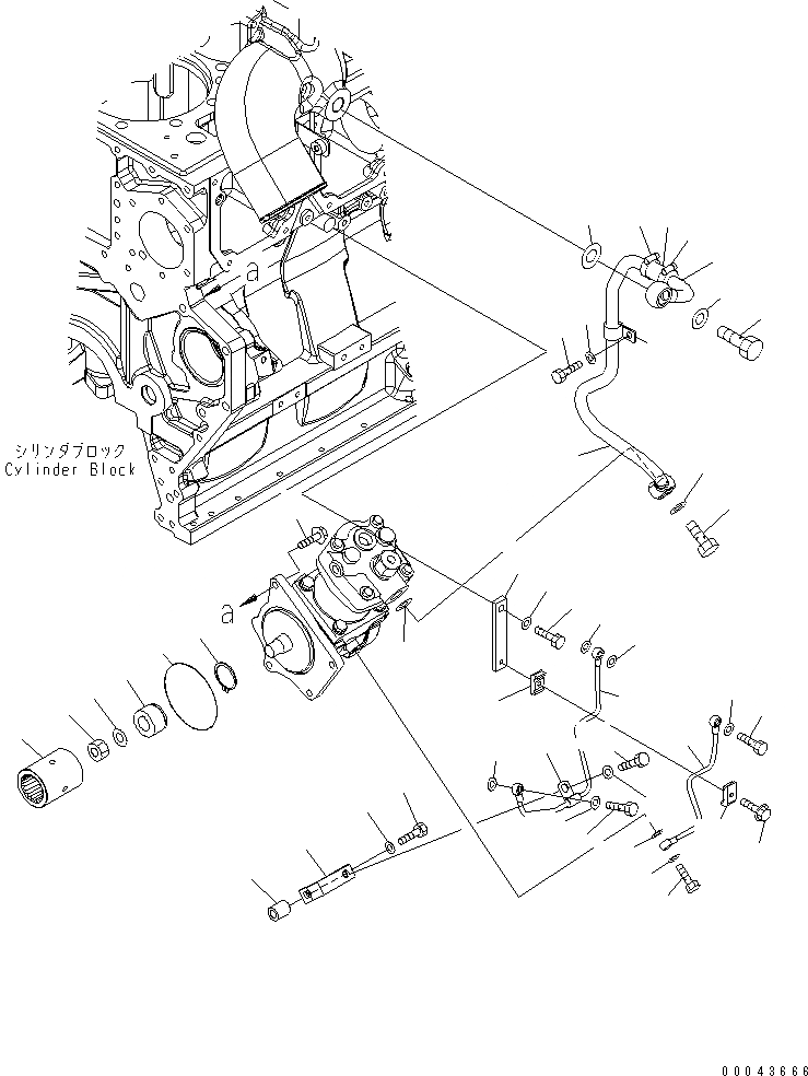 Схема запчастей Komatsu SAA6D170E-5C - КРЕПЛЕНИЕ КОНДИЦИОНЕРА И ТРУБЫ ДВИГАТЕЛЬ