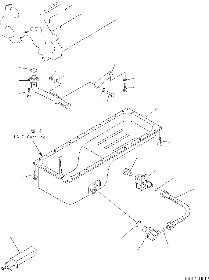 Схема запчастей Komatsu SAA6D125E-3N-8M - МАСЛЯНЫЙ ПОДДОН И ВСАСЫВАЮЩИЙ ПАТРУБОК(№78-) ДВИГАТЕЛЬ