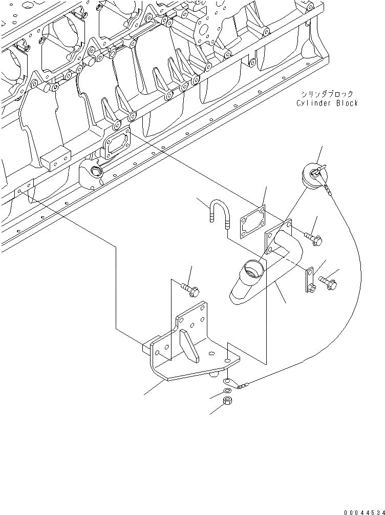 Схема запчастей Komatsu SAA6D170E-5-B - МАСЛОНАЛИВНОЙ ПАТРУБОК ДВИГАТЕЛЬ