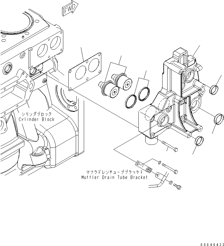 Схема запчастей Komatsu SAA6D170E-5A-01 - ТЕРМОСТАТ И ТЕРМОСТАТ(№-7) ДВИГАТЕЛЬ