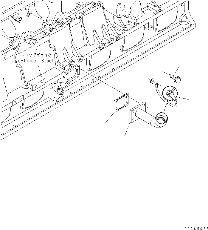 Схема запчастей Komatsu SAA6D170E-5A-01 - МАСЛОНАЛИВНОЙ ПАТРУБОК (БЕЗ VEHICLE HEALTH СИСТЕМА МОНИТОРА)(№-) ДВИГАТЕЛЬ