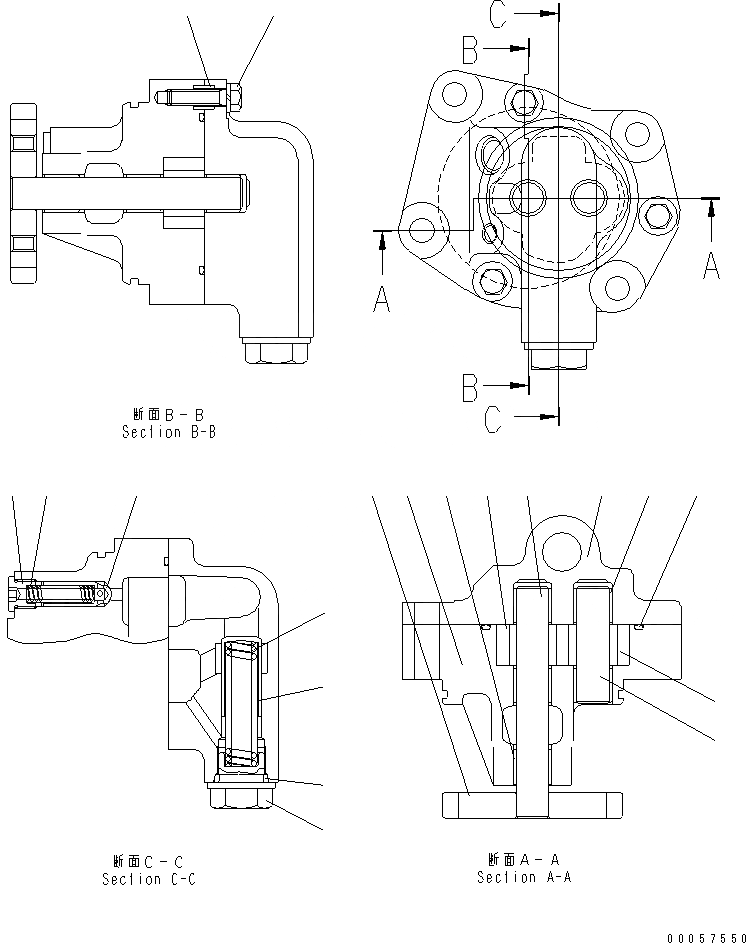 Схема запчастей Komatsu SAA6D140E-5B-01 - ВЫПУСКН. GAS RECIRCULATION МАСЛ. НАСОС (ЕС 3 REGULATION) (ВНУТР. ЧАСТИ)(№7-9) ДВИГАТЕЛЬ