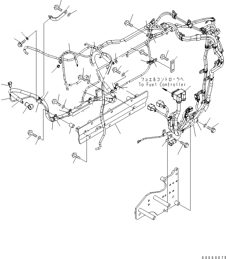 Схема запчастей Komatsu SAA6D140E-5B-01 - ПРОВОДКА (/)(№-7) ДВИГАТЕЛЬ