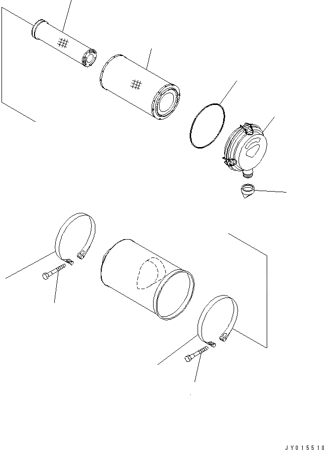 Схема запчастей Komatsu SAA6D107E-1B-W - ВОЗДУХООЧИСТИТЕЛЬ (ДЛЯ СТРАН ЕС БЕЗОПАСН. REGULATION)(№8-) ДВИГАТЕЛЬ